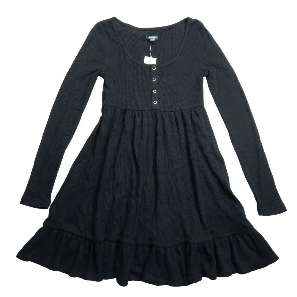 Wild Fable Long Sleeve Mini Fit and Flare Dress Women's Black Size S